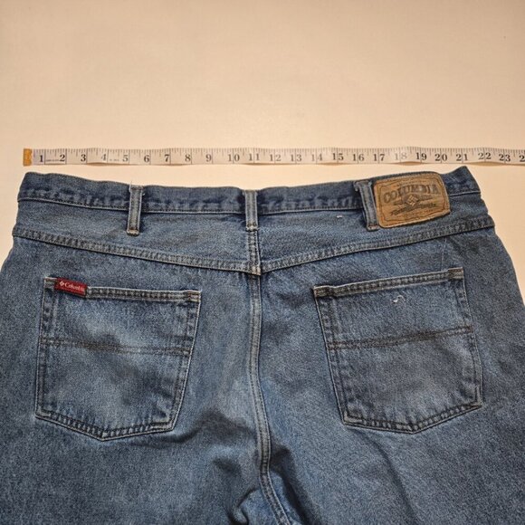 Columbia Brush Guard Reinforced Canvas Denim Hunting Jeans Pants 44 X 30 Distres - Picture 6 of 12